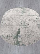 Круглый ковер LIMAN F169 CREAM-D.GREEN Овал