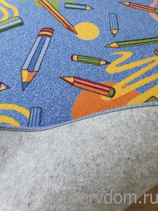 Детский ковер-палас ЦВЕТНЫЕ КАРАНДАШИ 1127-51 СИНИЙ 