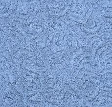 Круглый однотонный ковер-палас GALEON 514 синий