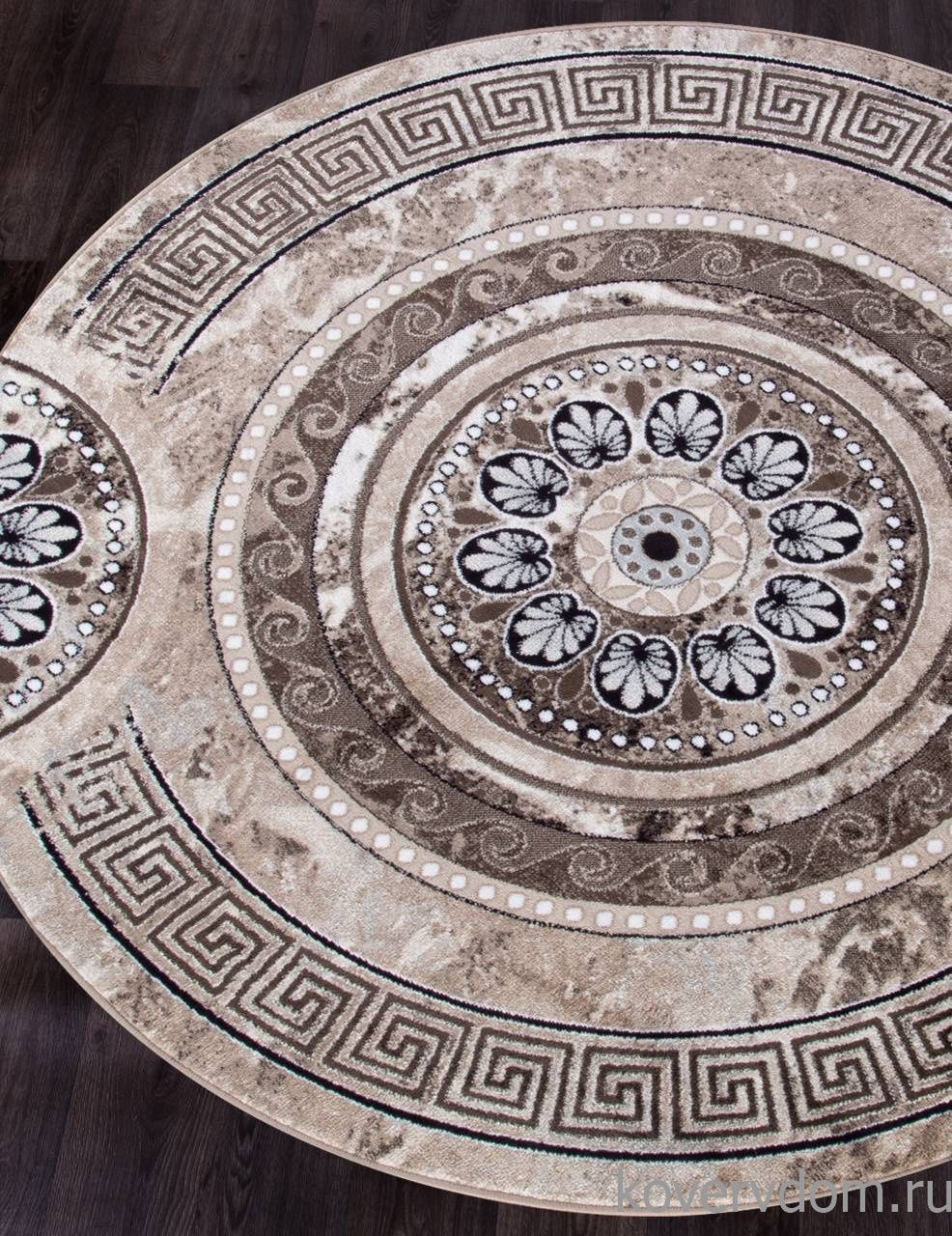 Ковер VALENCIA DELUXE d300 BROWN Круг