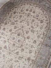 Круглый ковер VALENCIA DELUXE F014 CREAM-L.BLUE Овал