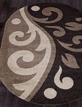 Ковер Шегги коричневый PLATINUM T621 D.BEIGE-BROWN Овал