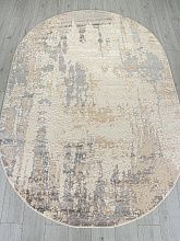 Пушистый круглый ковер SIESTA M027A LIGHT BEIGE / TAUPE Овал